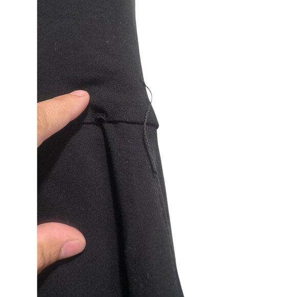 Y2K Cache Bodycon Mini Dress Skort Womens Medium Black Halter Buckle Party Retro - Picture 14 of 16